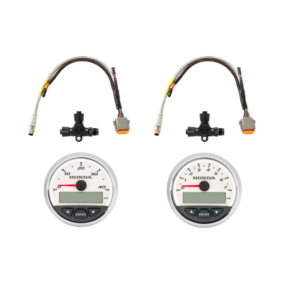 NMEA 2000 Tachometer & Speedometer Kits / White